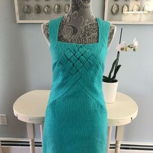Turquoise lined cotton spring/summer dress